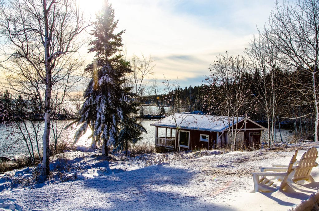 Mickeys Fishhouse in the winter